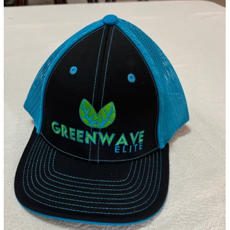 Neon Blue/Black Fitted Flex Hat