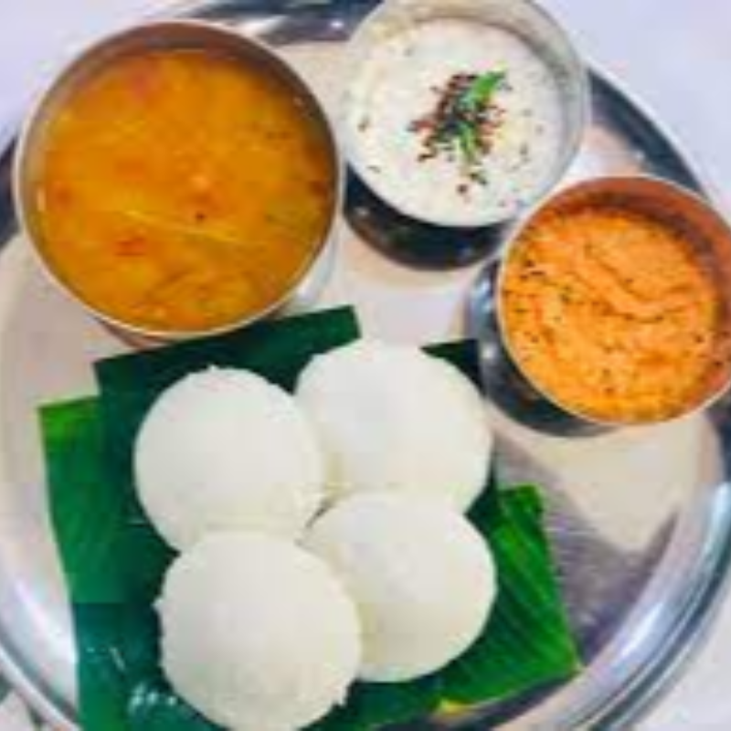 Idily (3 Nos) Sambar & Chutney Main Image