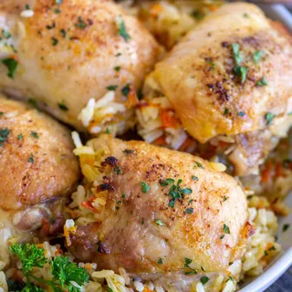 Stuffed Chicken Thighs- Rice (1 portion)