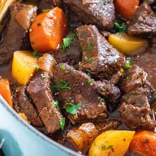 Beef Stew w/Stock, Red wine&Chestnuts (1 portion)