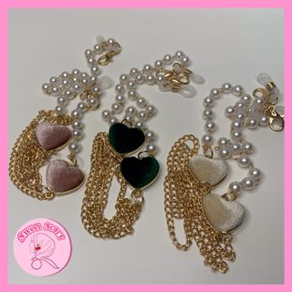 Heart Suede Mask Chain