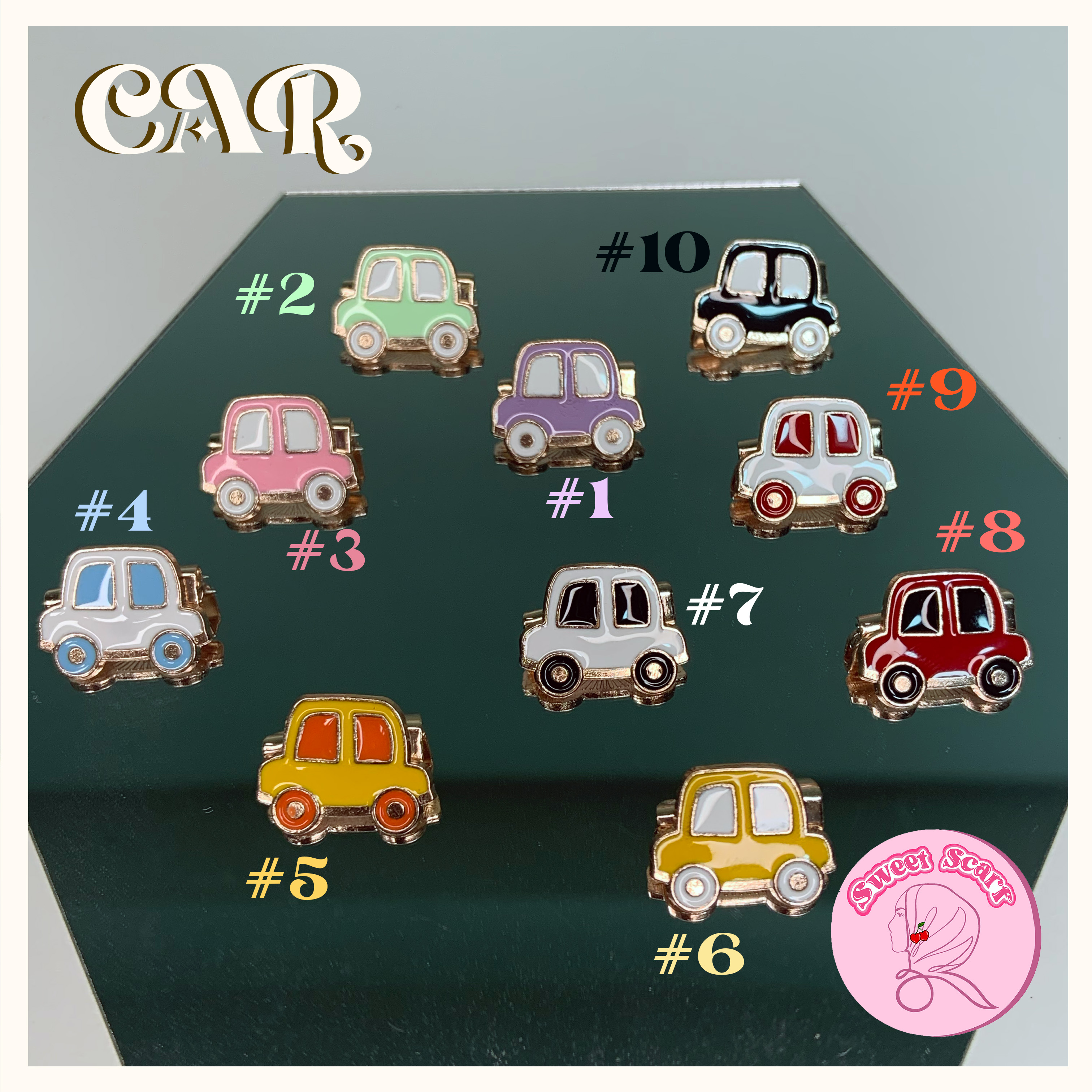 (CAR) Cartoon Small Brooches /5pc  Main Image