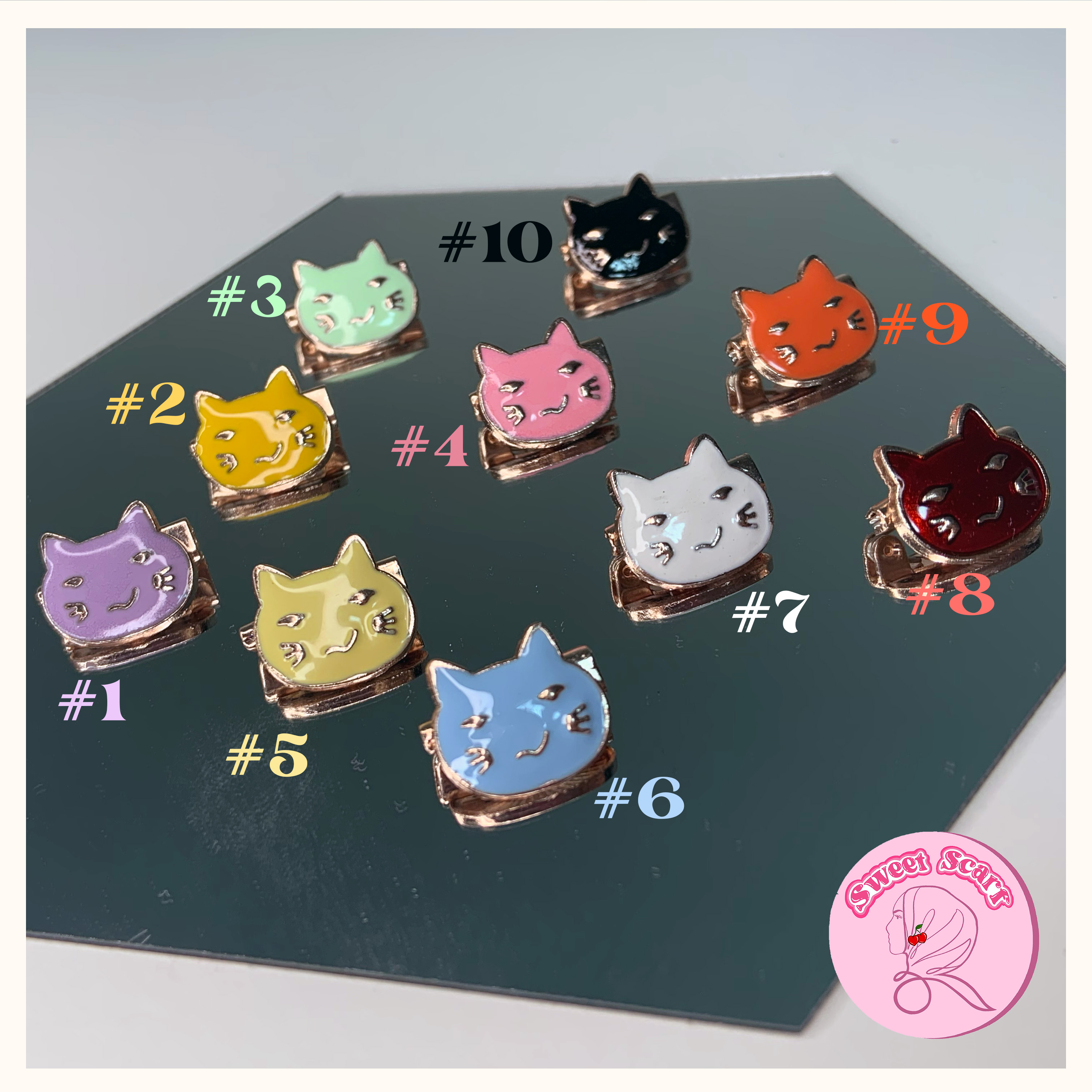 (CAT) Cartoon Small Brooches /5pc Main Image