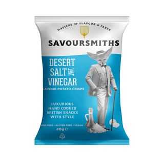 SAVOURSMITHS Desert Salt and Vinegar Crisps 40g