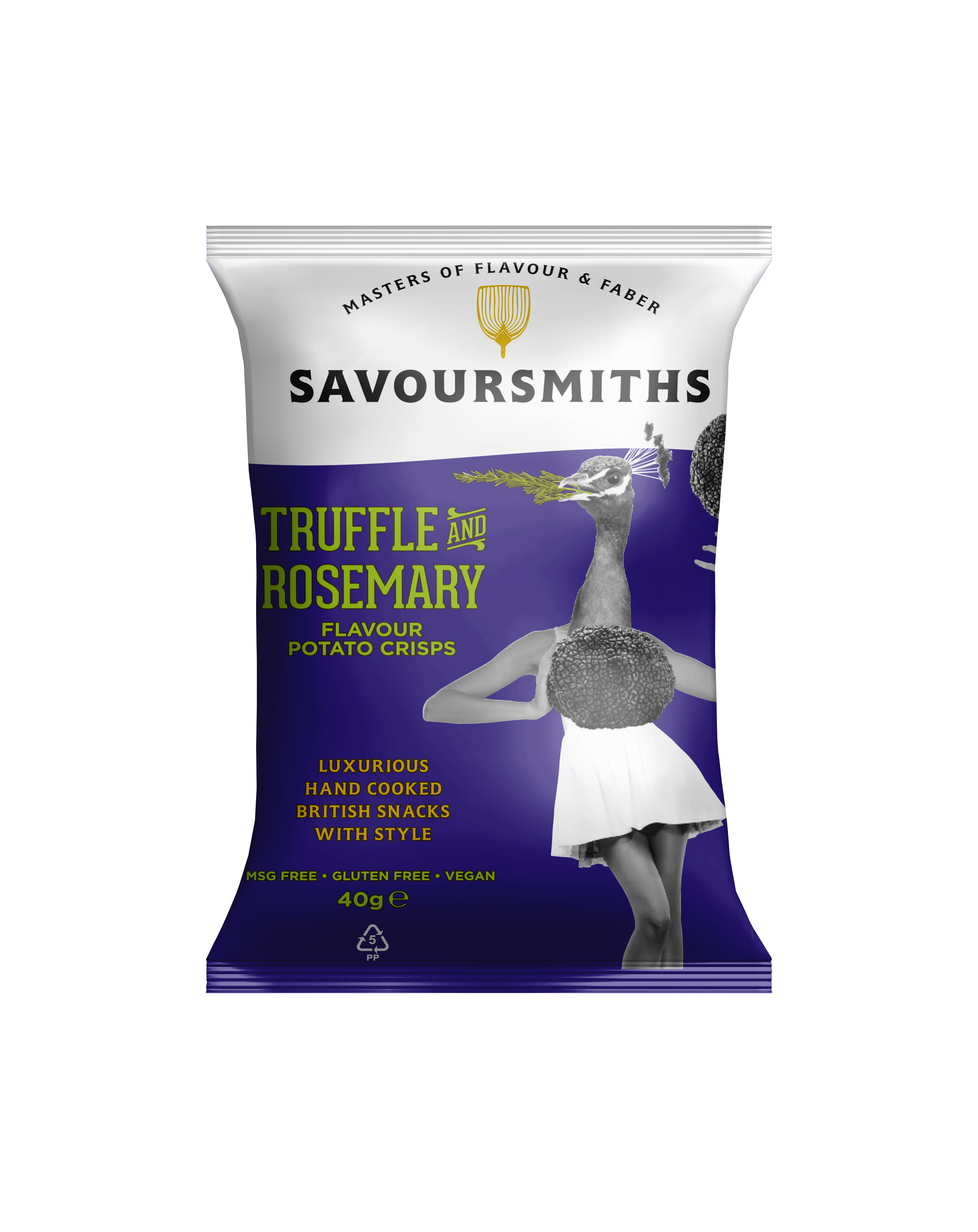 SAVOURSMITHS Truffle and Rosemary Crisps 40g