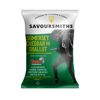 SAVOURSMITHS Somerset Cheddar and Shallot Crisps 40g