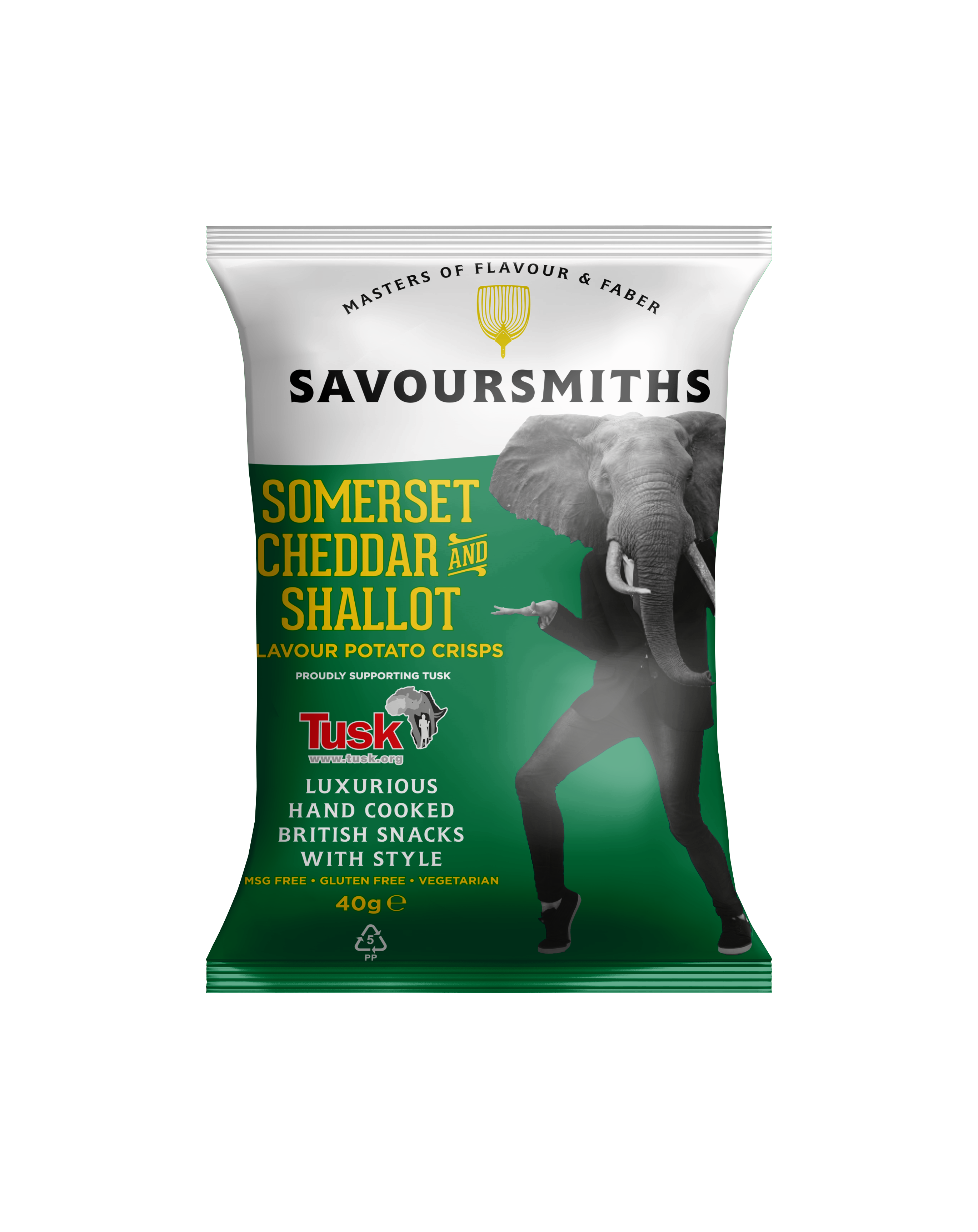 SAVOURSMITHS Somerset Cheddar and Shallot Crisps 40g