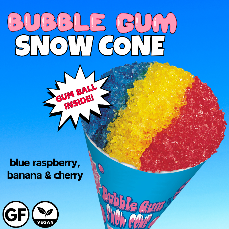 Bubble Gum Snow Cone (12 cones/per case)