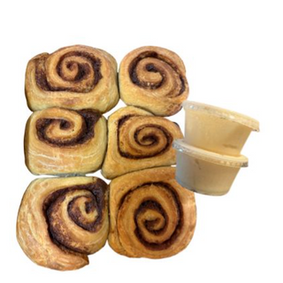 Sourdough Cinnamon Rolls (6) w/ Icing