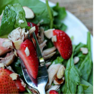 Chicken Strawberry Almond Salad