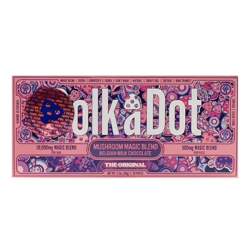 The Original PolkaDot Magic Mushroom Belgian Milk Chocolate