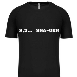 Mens black sports shirt - short sleeve (2,3 SHA-GER)