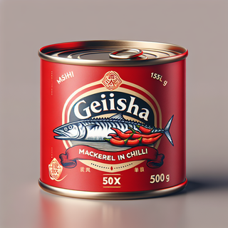GEISHA MACKEREL IN CHILLI (RED) 50 X 155g (SMALL CANS)