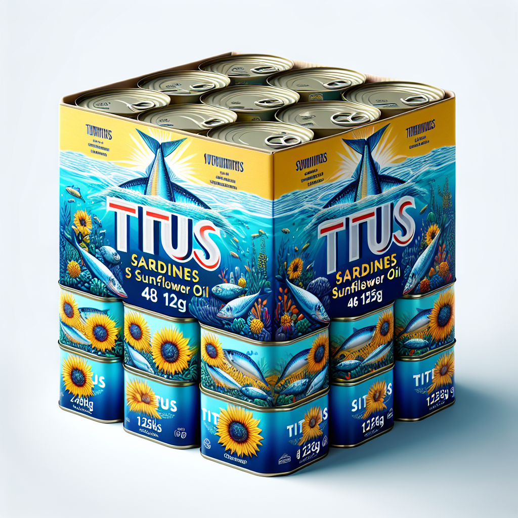 TITUS SARDINES IN SUNFLOWER OIL 48 X 125g