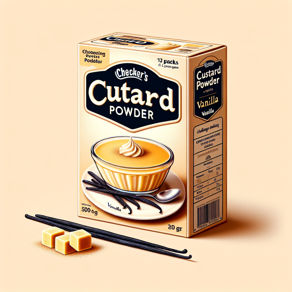  CHECKER'S CUSTARD POWDER VANILLA 12 X 500 G 