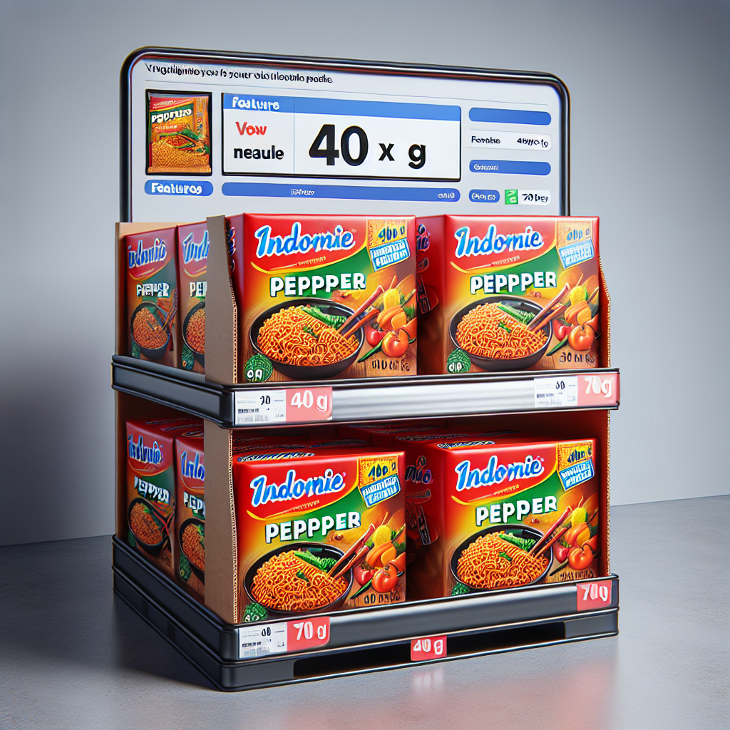 INDOMIE PEPPER NOODLES 40 X 70 g