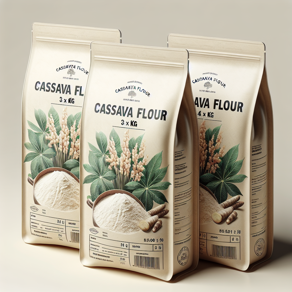  CASSAVA FLOUR 3 X 4 kg 