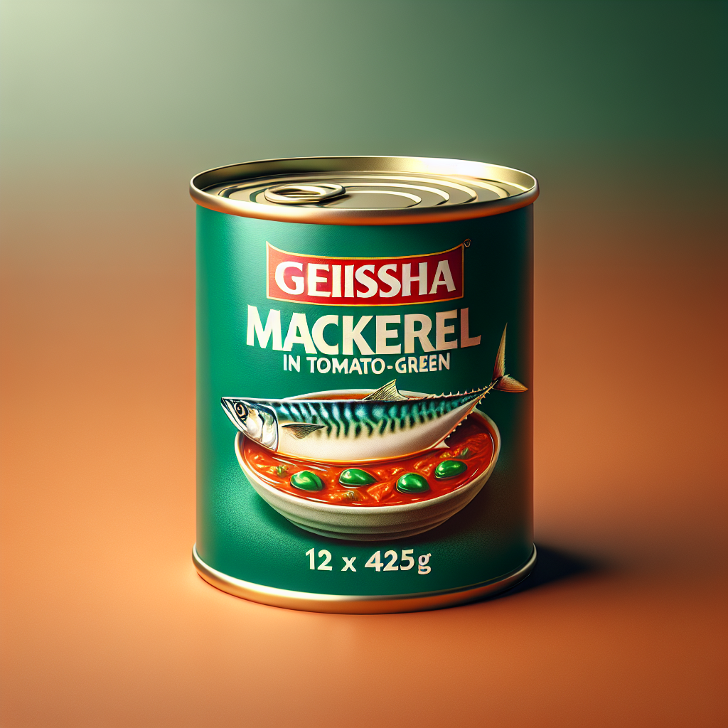 GEISHA MACKEREL IN TOMATO (GREEN) 12 X 425g