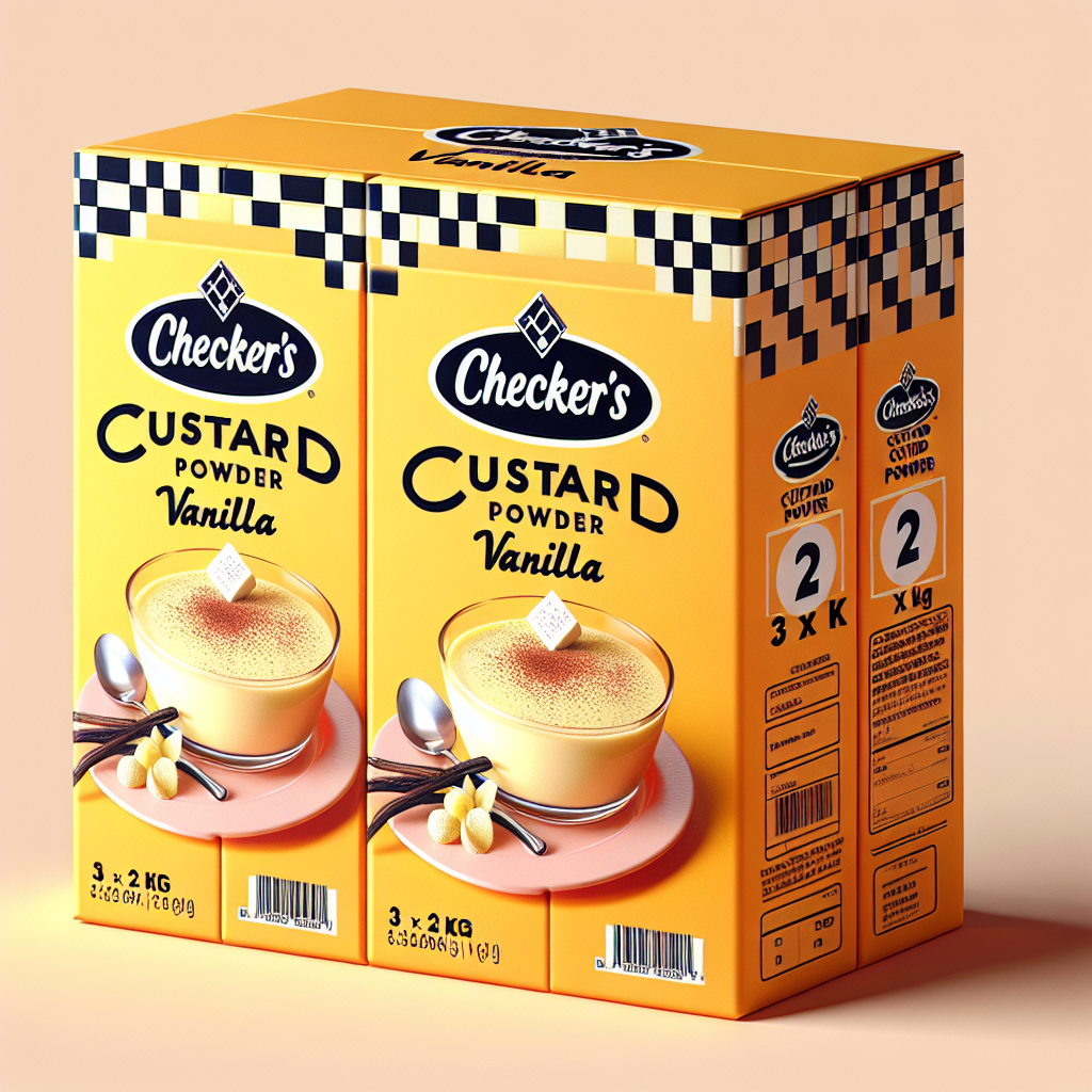  CHECKER'S CUSTARD POWDER VANILLA 3 X 2 KG 