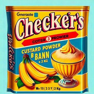 CHECKER'S CUSTARD POWDER BANANA 3 X 2 KG 