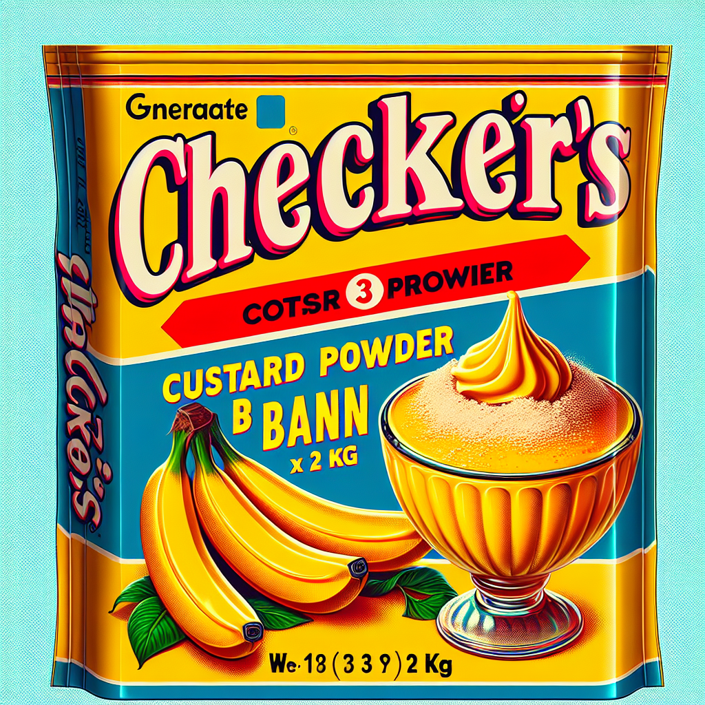  CHECKER'S CUSTARD POWDER BANANA 3 X 2 KG 