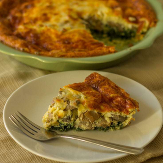 Mushroom and Spinach Quiche