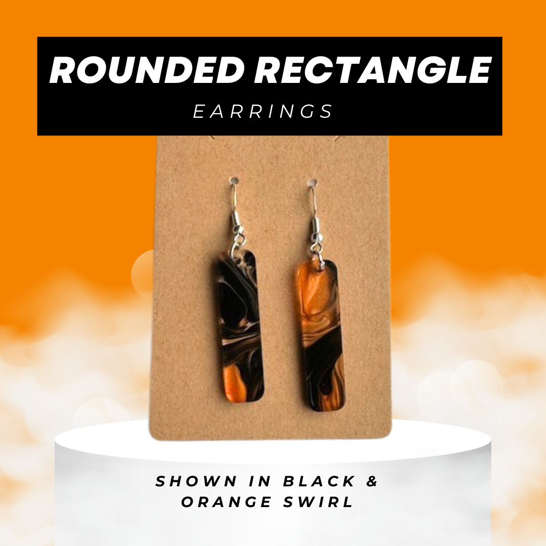 Rounded Rectangle Earrings Main Image