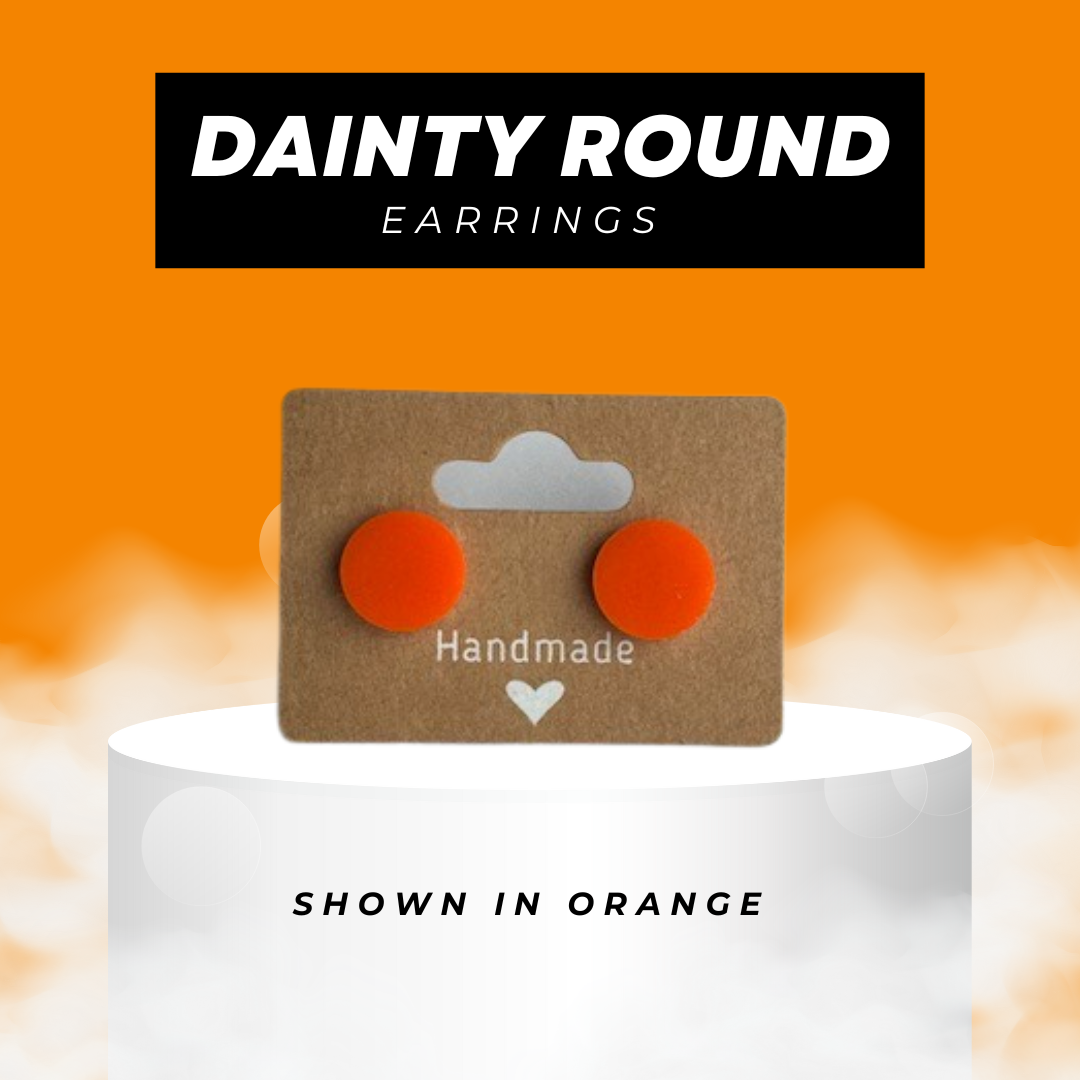 Dainty Round Earrings Large Image