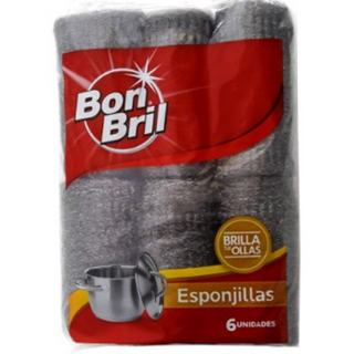 ESPONJILLA DE BRILLO PAQUETE X 6 UNIDADES