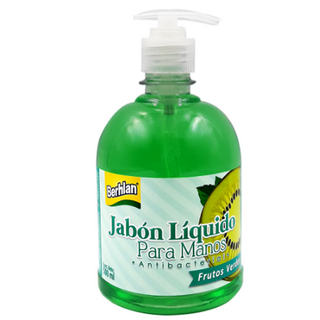 JABON LIQUIDO DE MANOS POR 500 DISP. CON OLOR BERHLAN KIWI-VITAL (NO AVENA)