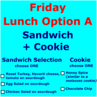 Friday Lunch Option A