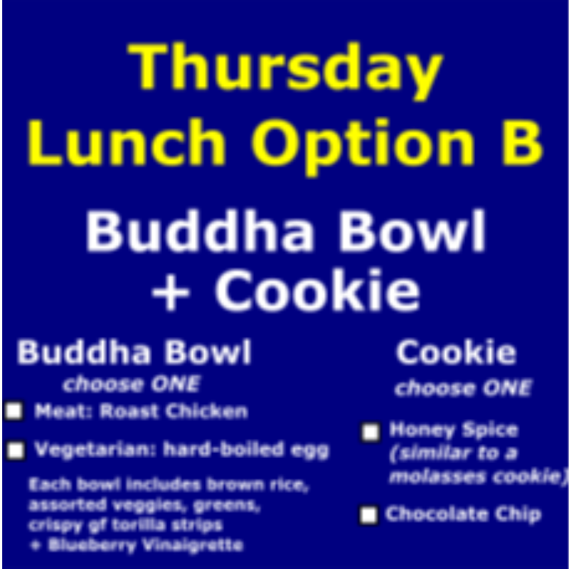 Thursday Lunch Option B Main Image