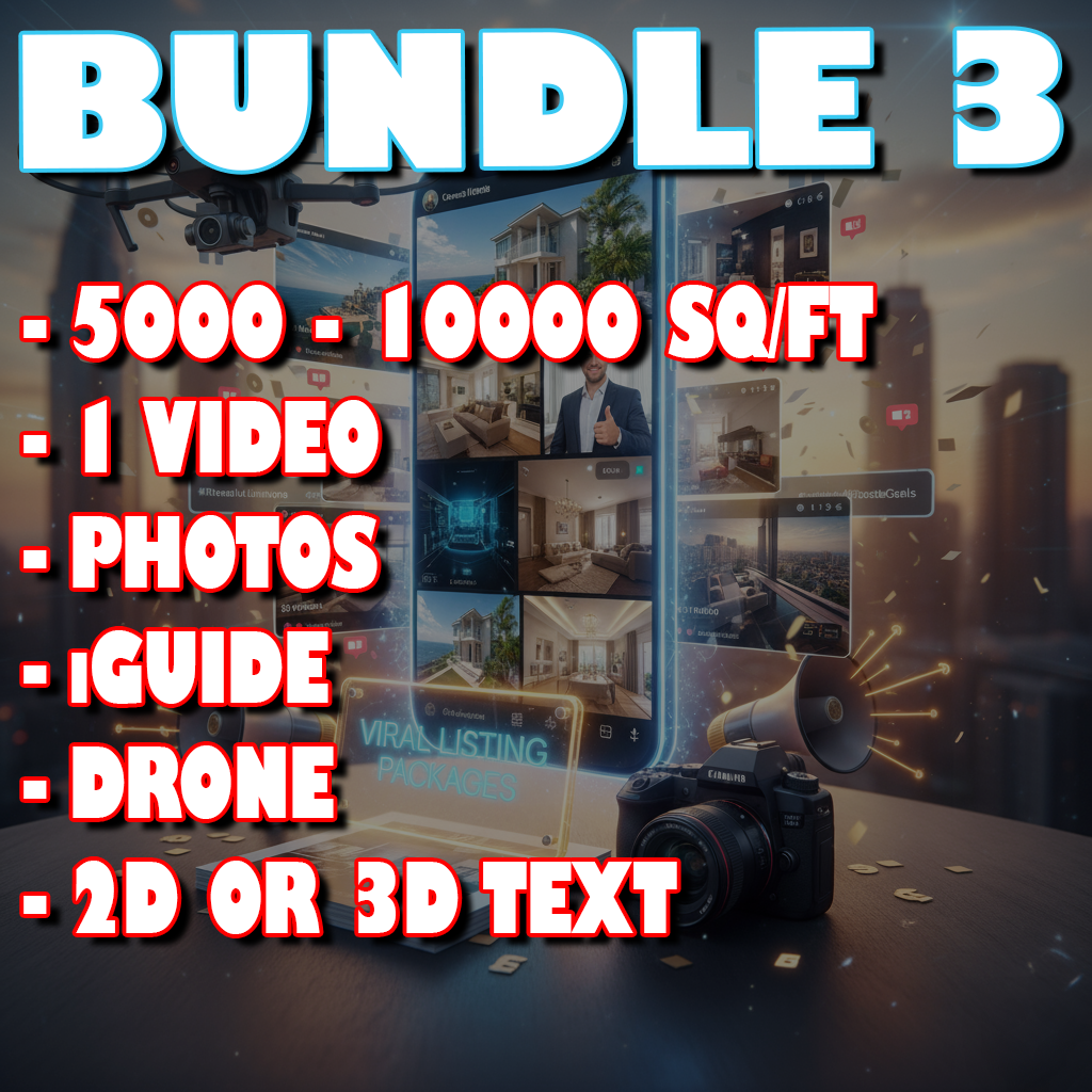 🔥 Bundle 3: Viral Listing Package Mega (5000 - 10,000 Sq/Ft)