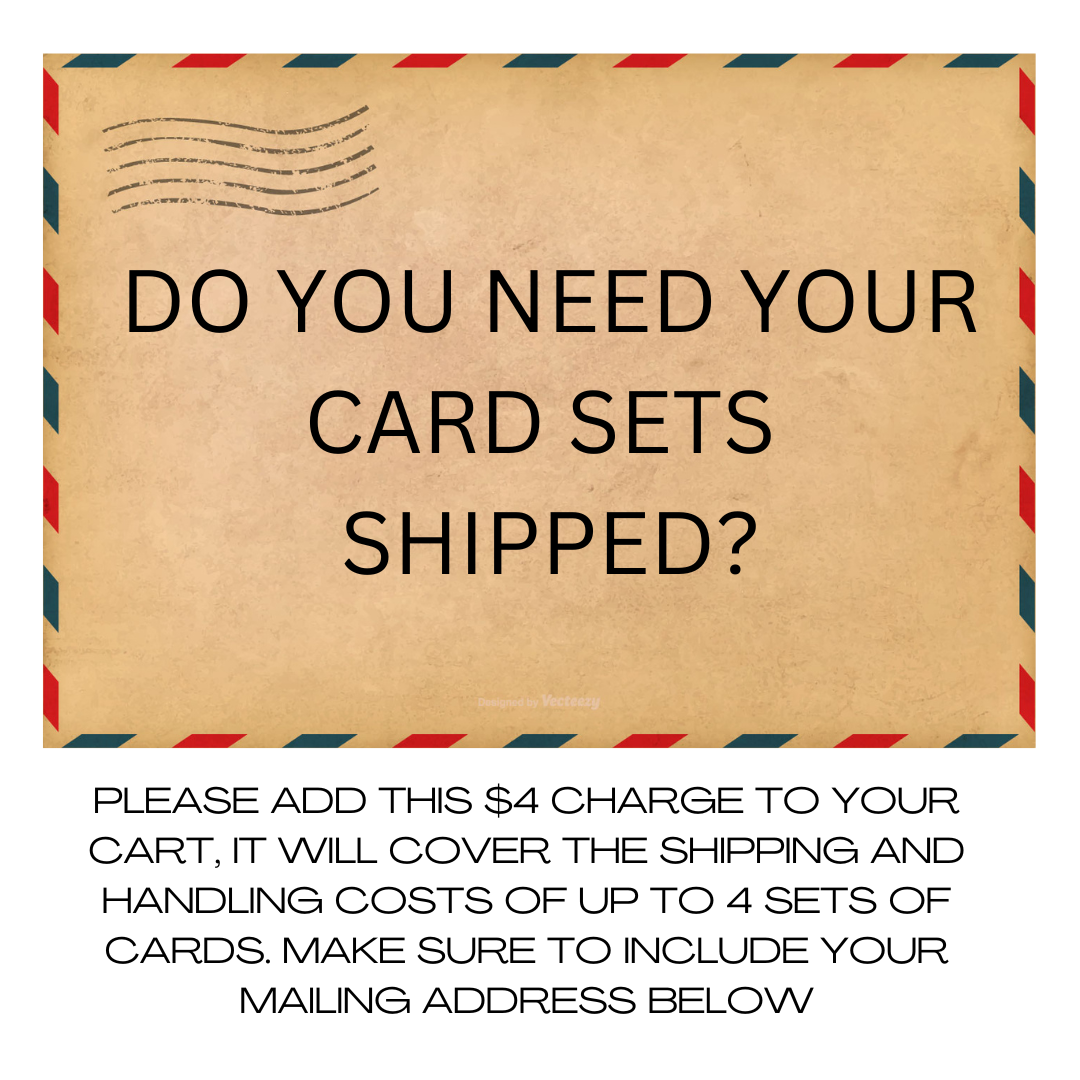 SHIPPING CHARGES FOR NOTECARDS SETS
