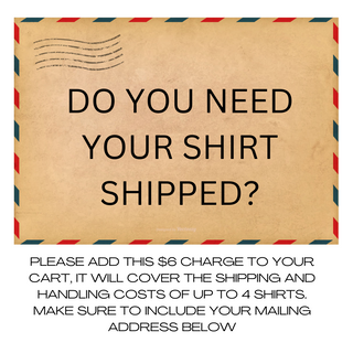 SHIPPING CHARGES FOR TSHIRTS