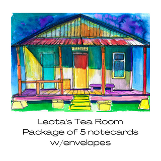 "Leota's Tea Room" notecards