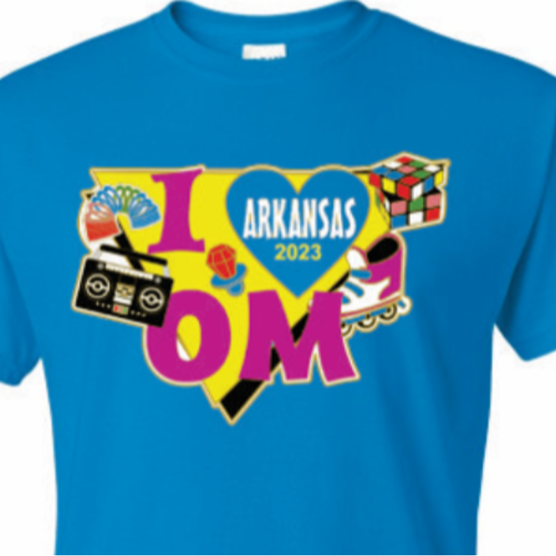 State "I Love OM" t-shirt