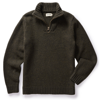 The Zip Tanker Sweater in Army