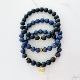 Believe | Triple Lapis Lazuli + Onyx Stack Image