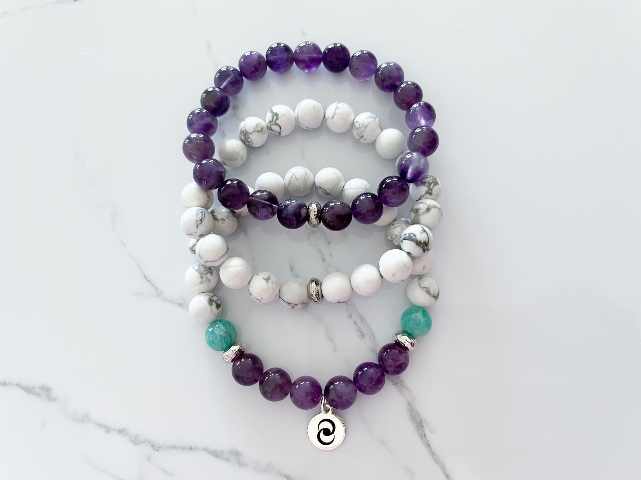 Health & Wellbeing | Triple Amethyst + Howlite Main Image