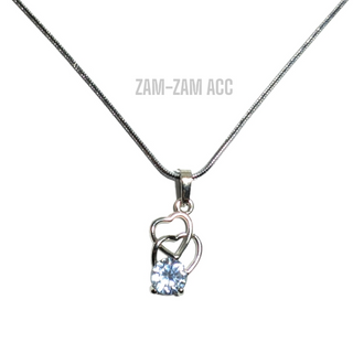 Kalung Rhodium Serat Halus Liontin Lovely Adjustable