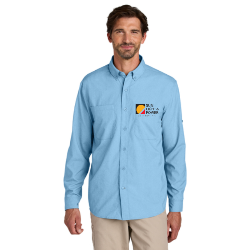 Fresh Water Blue Carhartt Force® Sun Defender™ Long Sleeve Shirt