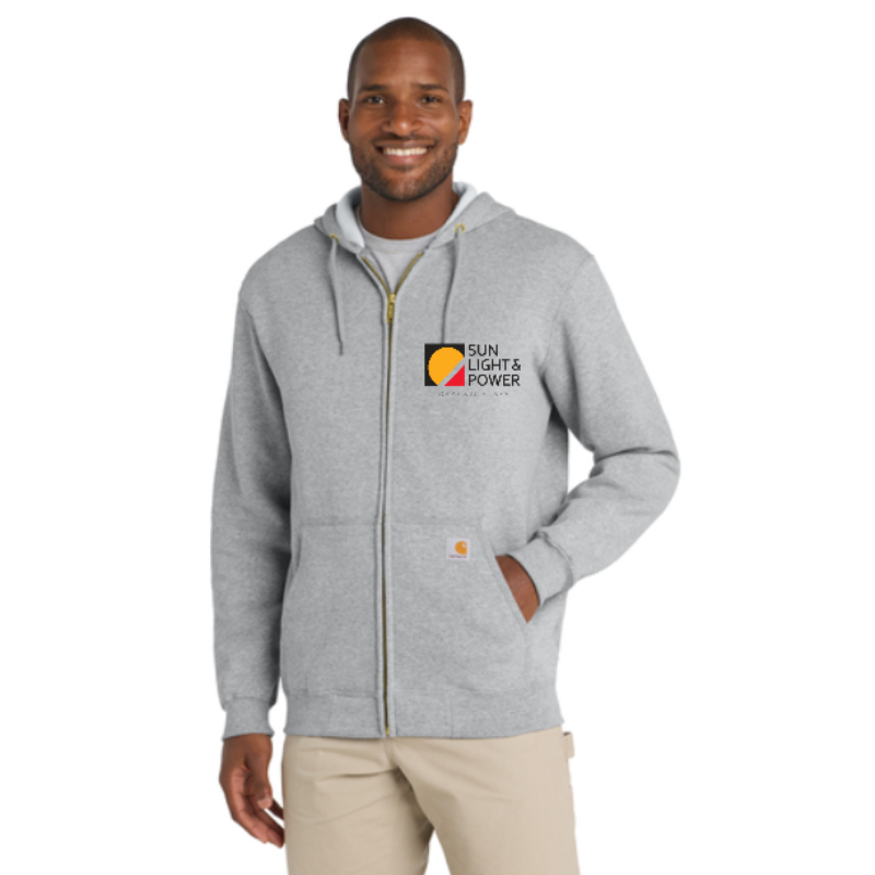 Heather Grey Carhartt ® Midweight Hooded Zip-Front Sweatshirt