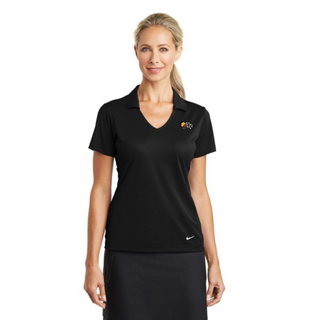 Black Nike Golf Ladies Dri-Fit Vertical Mesh Polo Shirt 