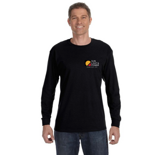 Black Gildan Adult Heavy Cotton™ Long-Sleeve T-Shirt