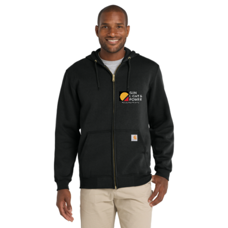 Black Carhartt ® Midweight Hooded Zip-Front Sweatshirt