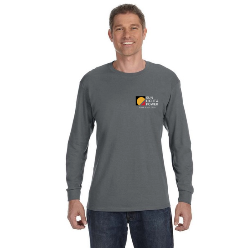 Charcoal Gildan Adult Heavy Cotton™ Long-Sleeve T-Shirt Main Image