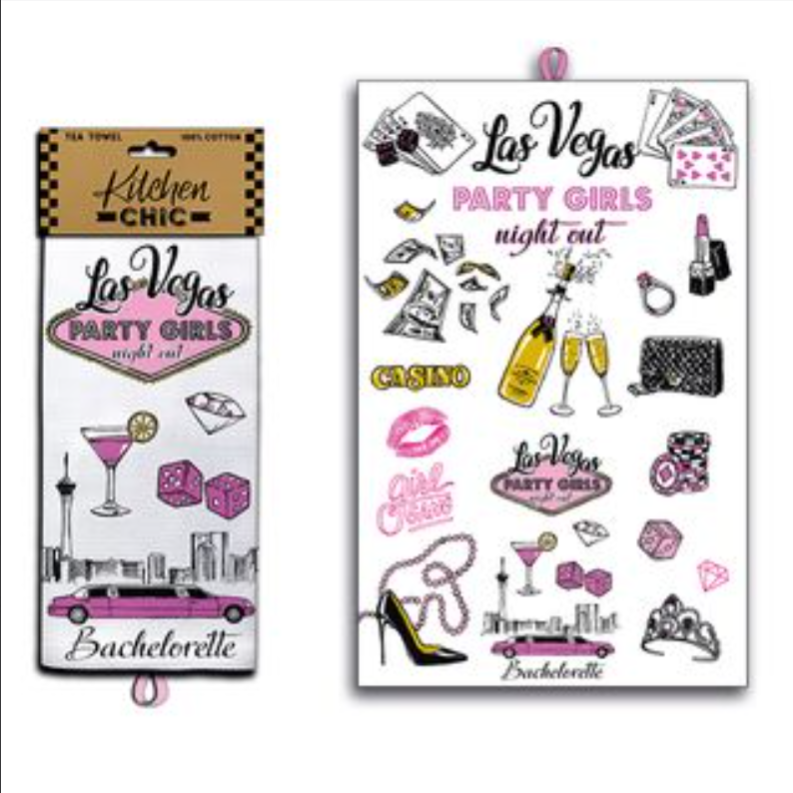 LV KITCHEN TOWEL PARTY GIRL VSN #4839