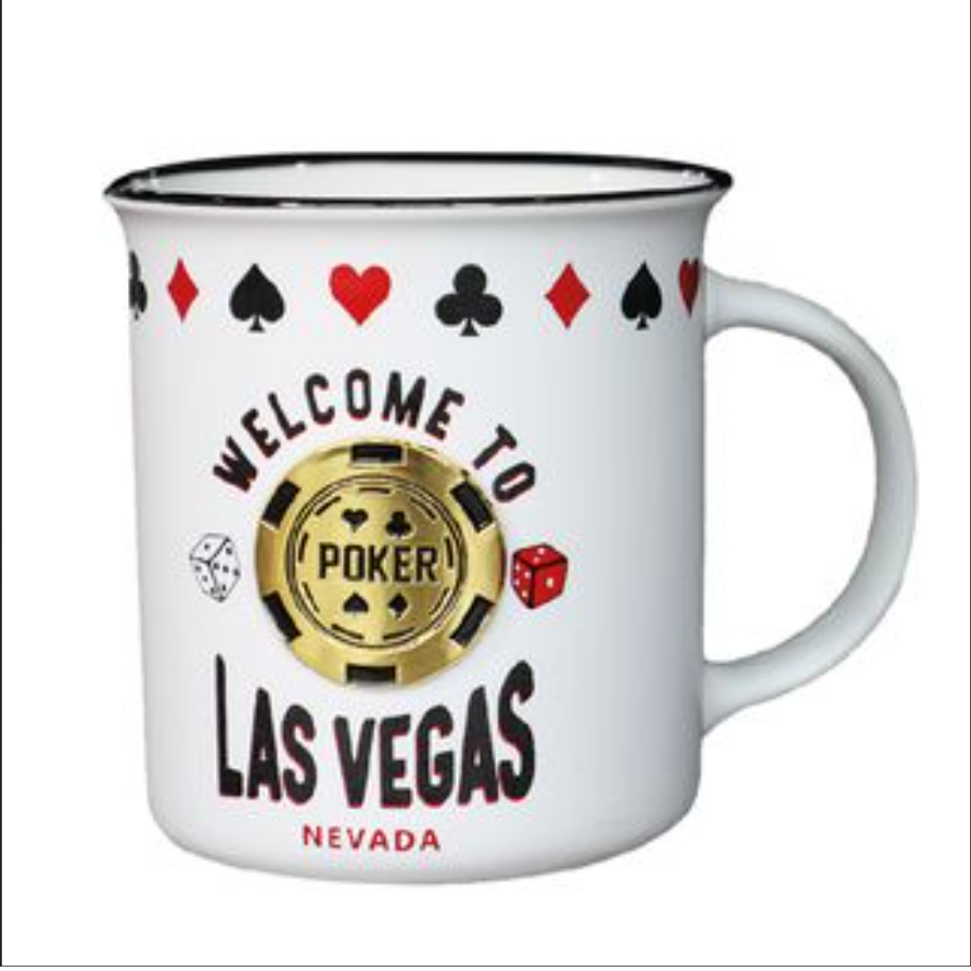 LV MUG M/P POKER (WHITE) VSN #8721