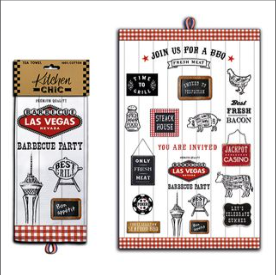 LV KITCHEN TOWEL BBQ VSN #5713